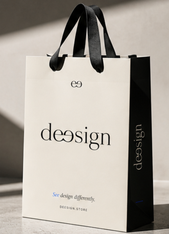 Black deesign monogram handbag with gold double-e hardware.